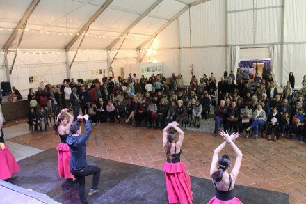 ALMA FLAMENCA DURANTE SU ACTUACION EN LA CASETA DE FIESTAS 16